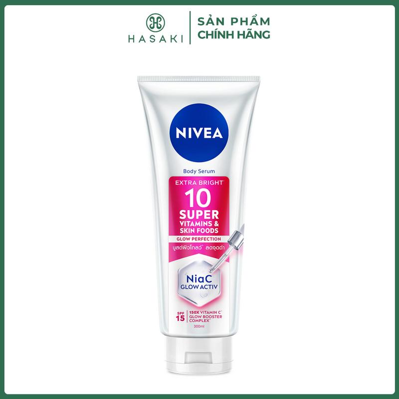  Serum Dưỡng Thể Nivea Extra Bright 300ml - 10 Super Vitamins & Skin Foods Glow Perfection | HASAKI BEAUTY 