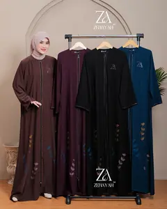 (ZA) Hira Gamis Abaya Marina Silk Anti UV Payet Tempel Mambo Premium By Zenayah