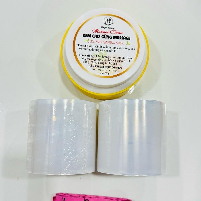 Combo 1 Kem Cao Gừng 200g Và 2 Cuộn 7cm Kem Cao Gừng Massage Ủ Nóng Huyền Beauty