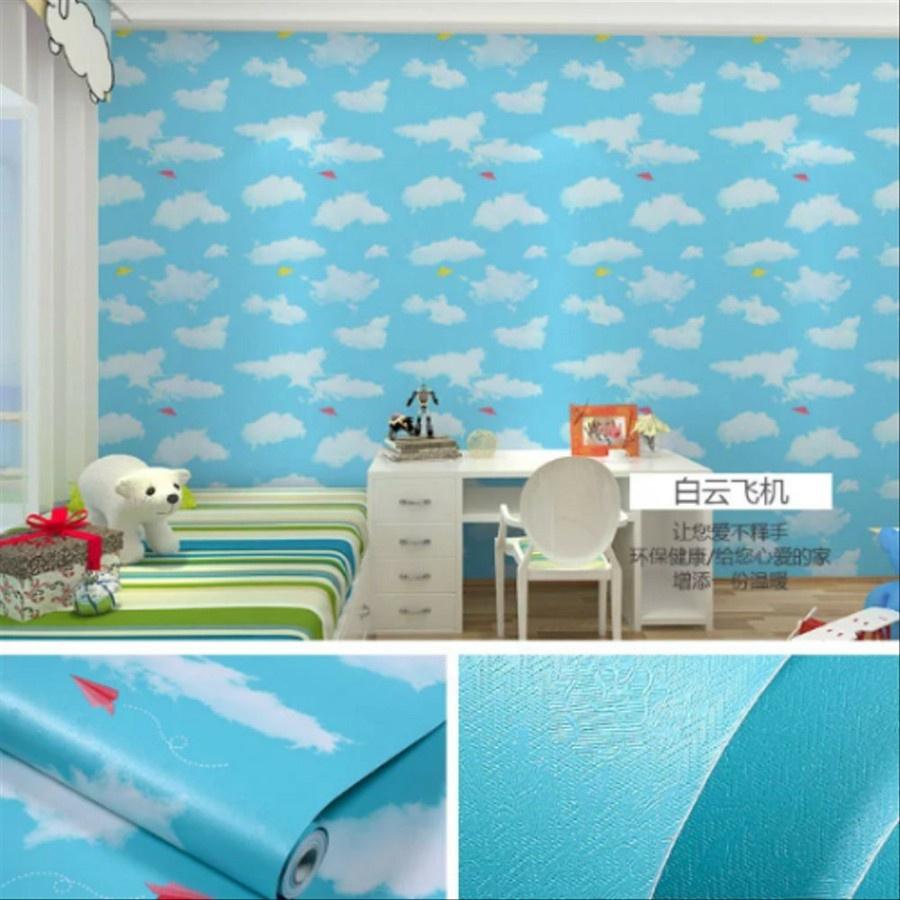 WALLPAPER STICKER MURAH / WALLPAPER DINDING MOTIF AWAN PANJANG 4 METER X 45 CM