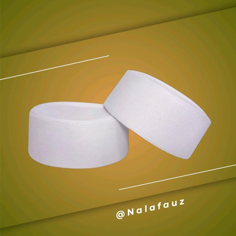PECI KALBUT PUTIH/HITAM PECI HAJI PUTIH SONGKOK BATOK PUTIH 1