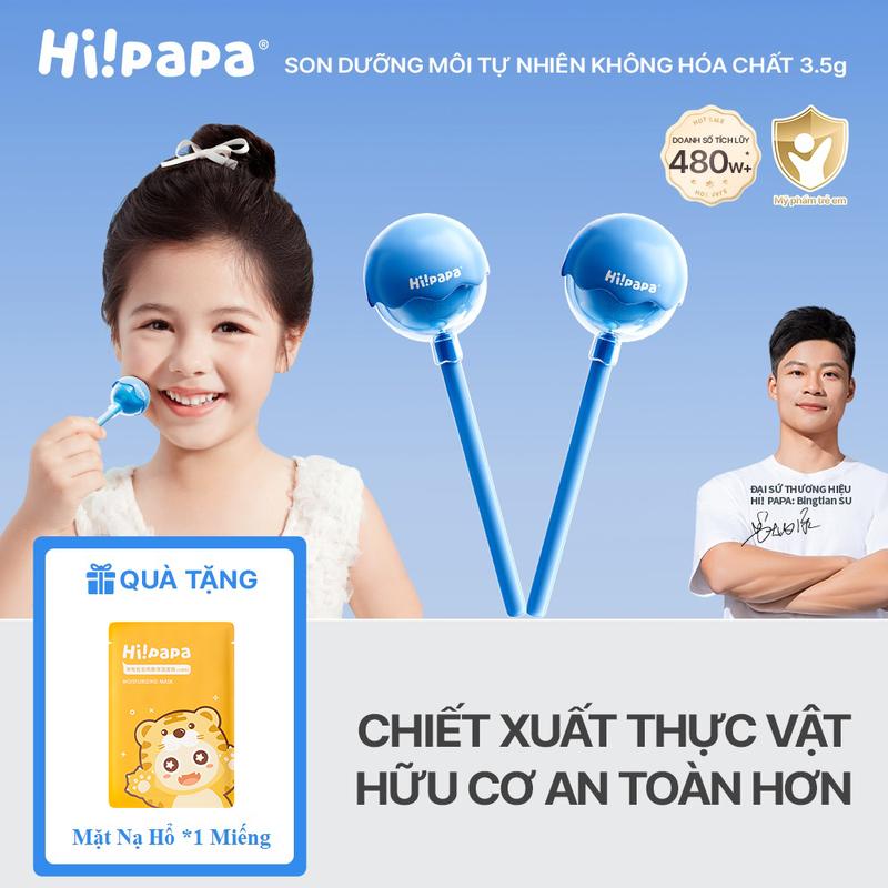 Hi!papa Son Dưỡng Môi Cho Bé Dưỡng Ẩm, Phòng Ngừa Khô Môi Nứt Nẻ,An Toàn Cho Mẹ Và Bé 3,5g 1