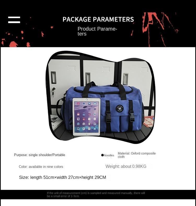 Product Introduction of Travel Bag Multifunctional Backpack Crossbody Handbag Luggage Bag Dry Wet Gym Bag#983 9