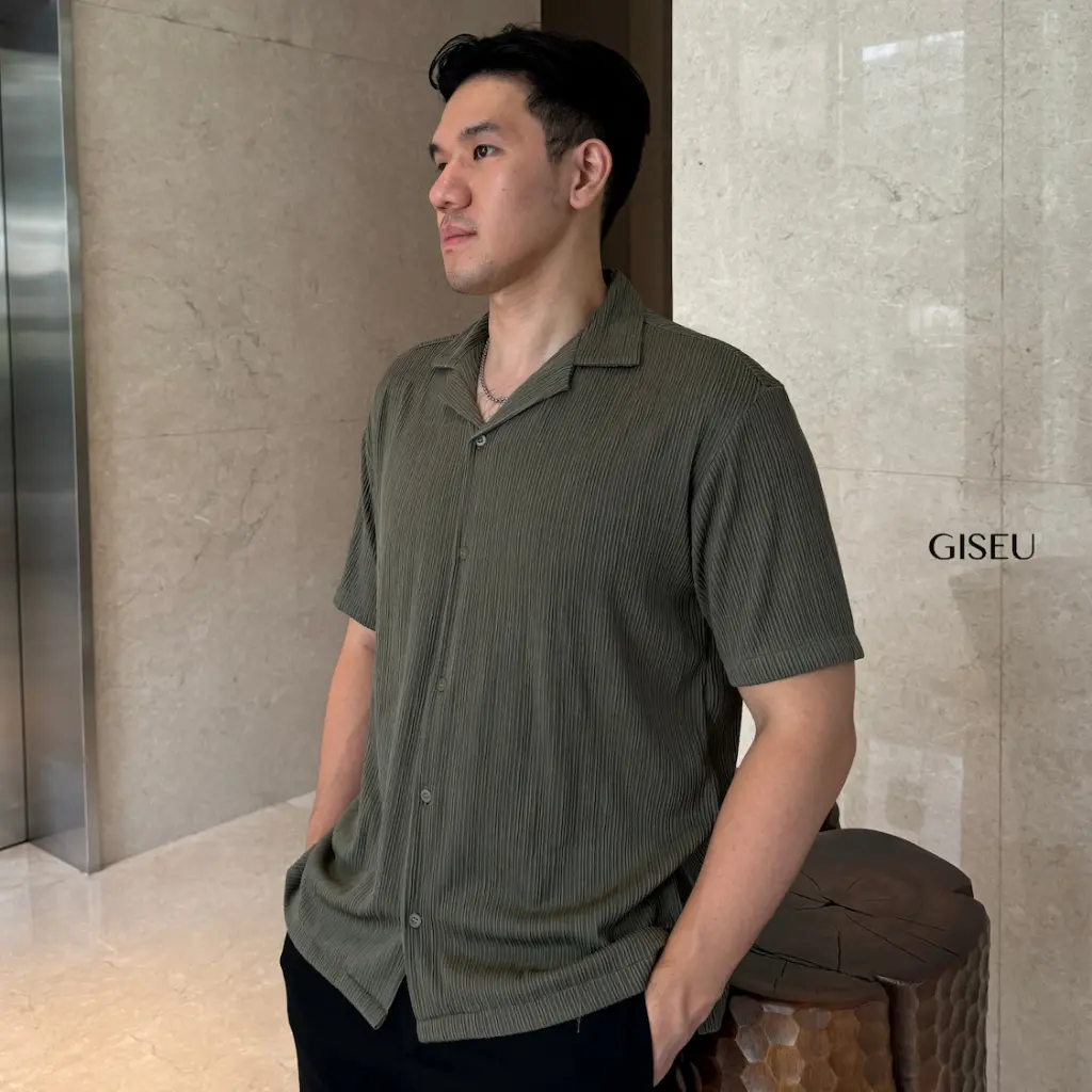 Giseu - Monaco Knit Shirt | Kemeja Knit Pria