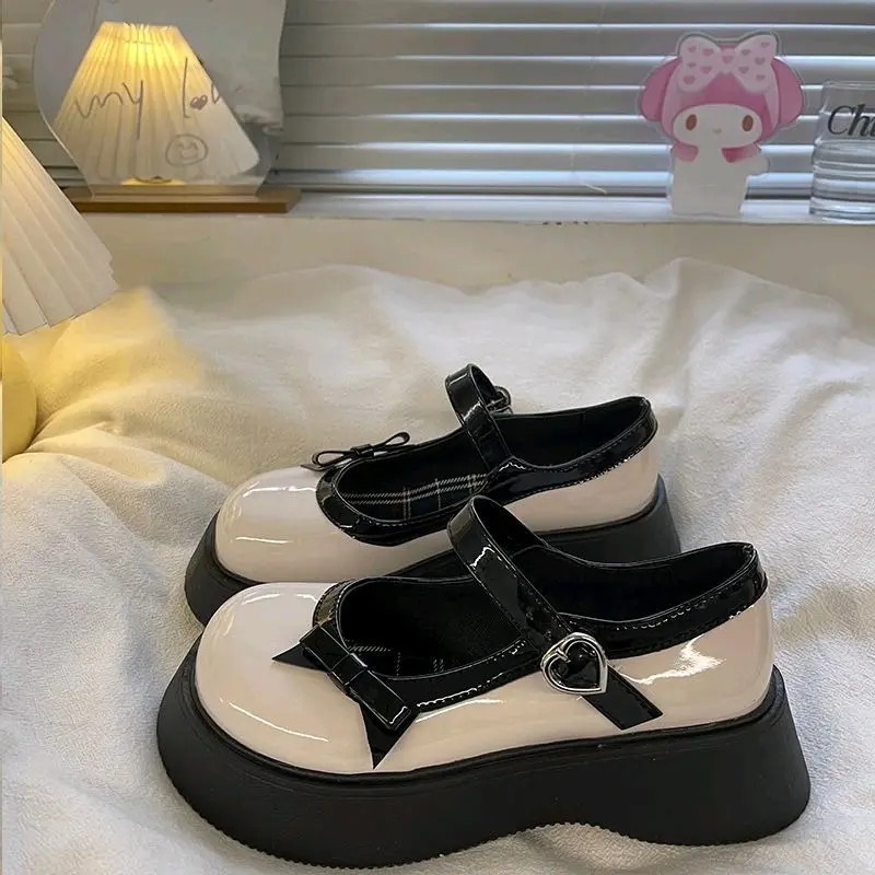Mary Jane Shoes Sepatu Platform Upper Pita Hak Karet Tali Gasper KI-107 Premium 3