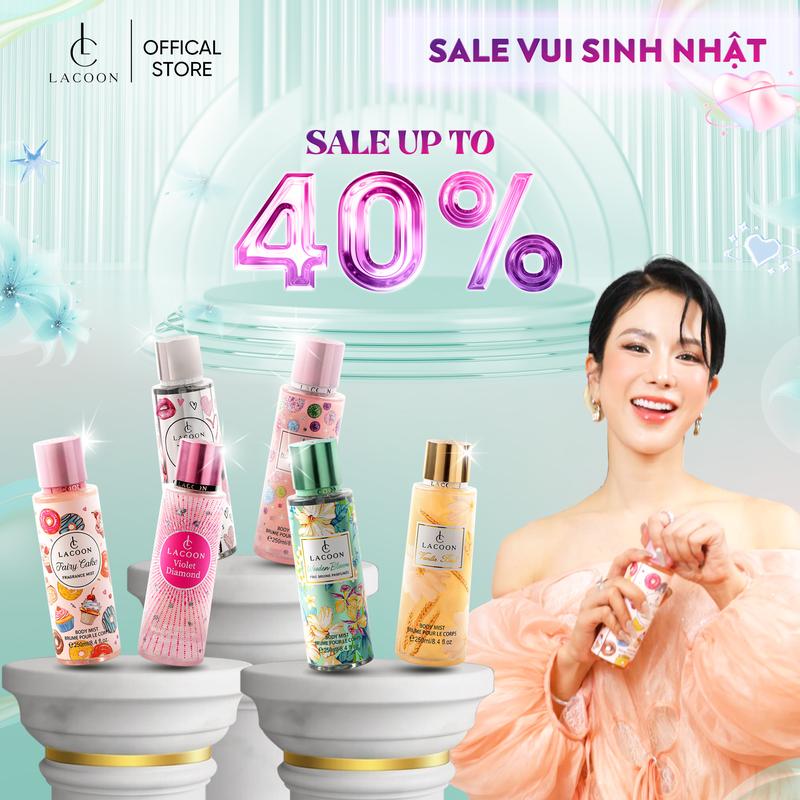[Lacoon x Diệp Lâm Anh] LACOON Body Mist Xịt Thơm Khử Mùi Toàn Thân Nam Nữ Hương Nước Hoa - Lưu hương tới 6H