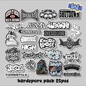 STIKER PACK KALCER HARDCORE SUNAMI SHUTDOWN KEEP IT REAL KENYA ROKAGE CLUB 25PCS VINYL LAMINASI ANTI PANAS AIR SIAP CHECKOUT BAHAN SUDAH LAMINASI ISI 25 PAKET LENGKAP SUDAH DICUTTING