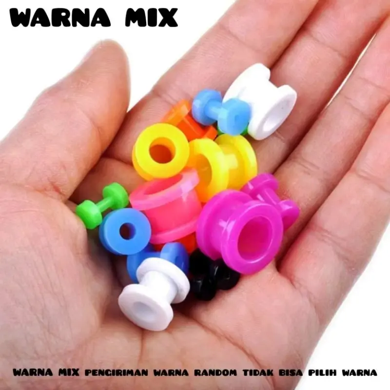 PERCING AKRILIK / PERCING EAR PLUG / PERCING PLASTIK / PLONG PLASTIK Earrings Anting 7