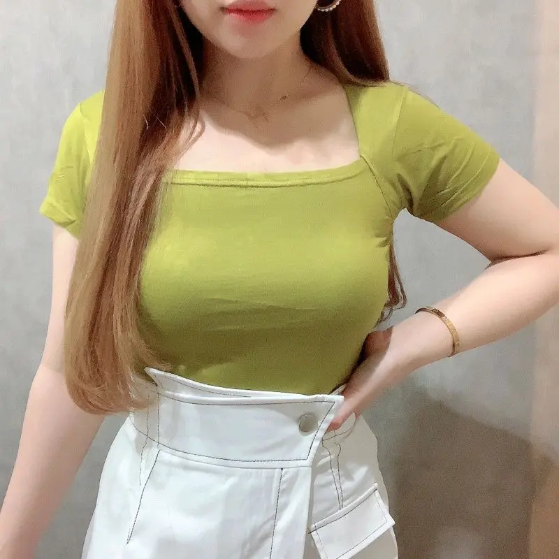SquareNeck Top | Blouse Kaos Polos Atasan Wanita Spandex Rayon | 1