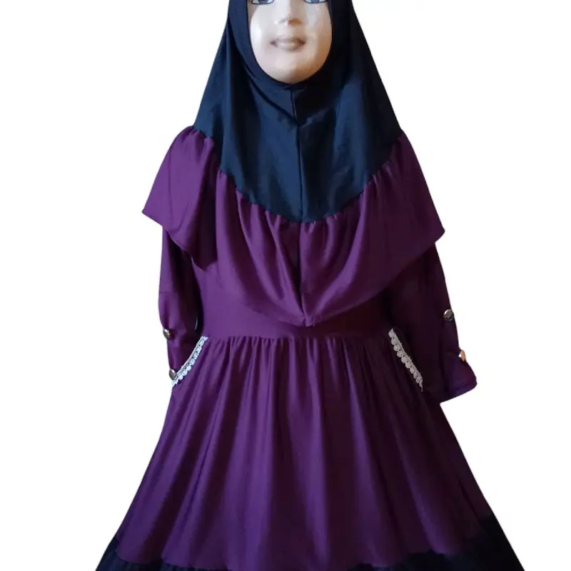 promo 100rb dapet 3 pcs gamis anak set hijab jersy Fashion 5