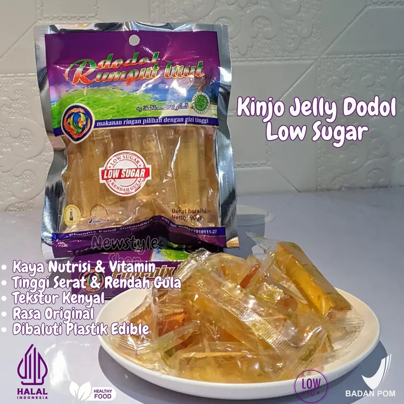 [Halal] Kinjo Jelly Candy Dodol Rumput Laut 90g 3