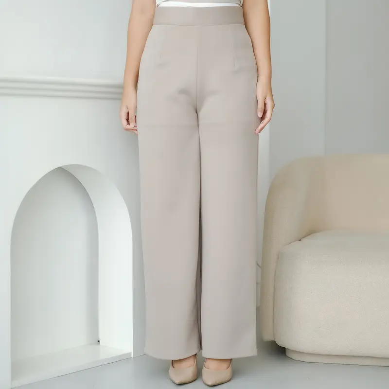 AHLAMI - KIM CULLOTE PANTS HW HIGHTWAIST CULLOTE PANTS CELANA KULOT SCUBA PREMIUM CELANA KULOT CELANA KANTOR 4