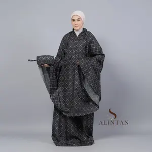 Alintan Muslim Store | Mukena Traveling 2in1 Laser Cut Katun Motif Free Tas Pouch Terbaru