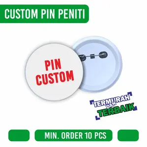 CUSTOM PIN PENITI 44MM BEBAS REQUEST | PIN PENITI CUSTOM PROSES PENGERJAAN CEPAT