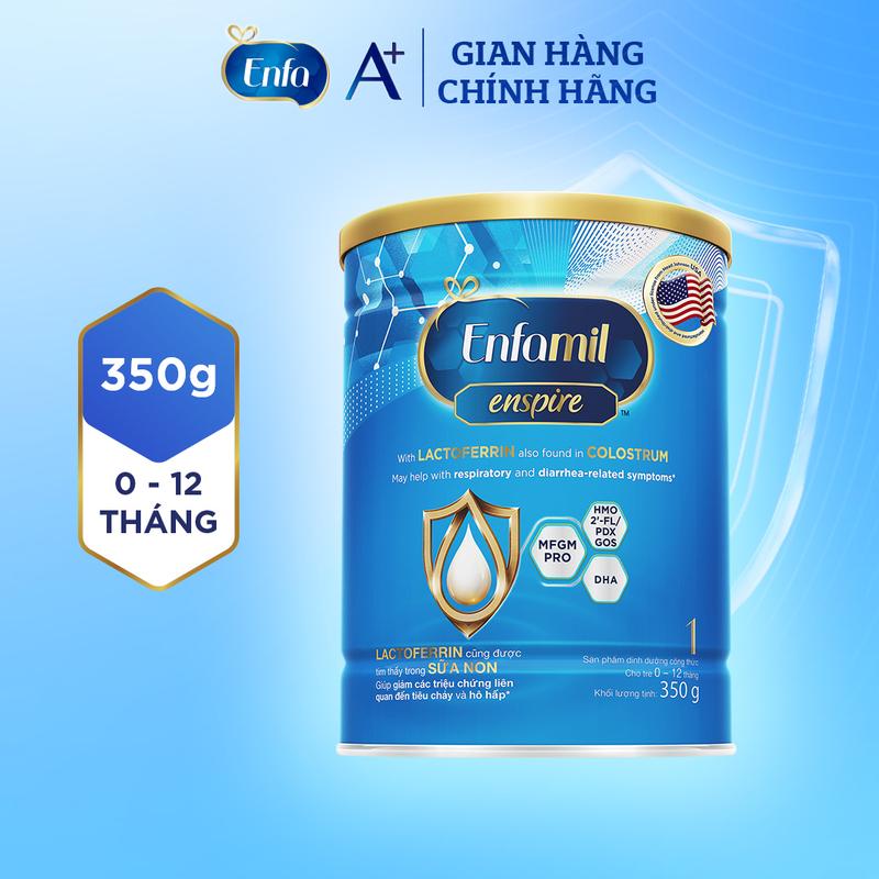 Sữa bột Enfamil Enspire 1 350g hỗ trợ đề kháng với Lactoferrin dành cho trẻ từ 0-12 tháng tuổi