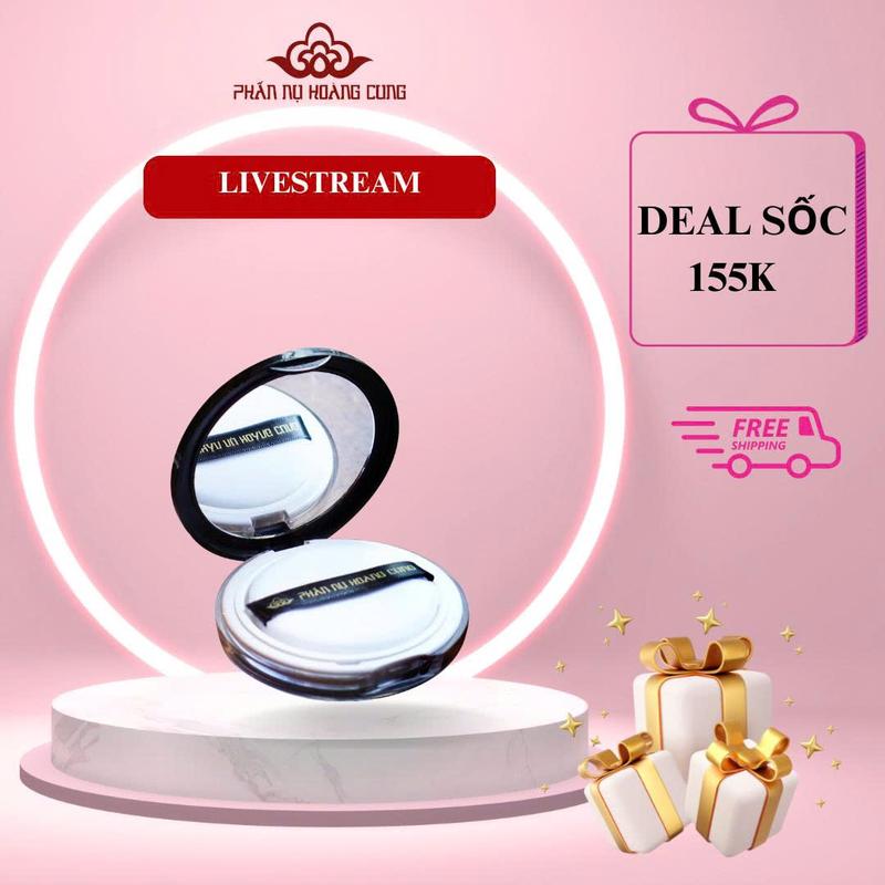 LIVE Phấn Phủ Bột Ngọc Trai Phấn Phủ Kiềm Dầu Mỏng Nhẹ Bắt Sáng Cho Làn Da Mịn Lì Phấn Nụ Hoàng Cung 5g