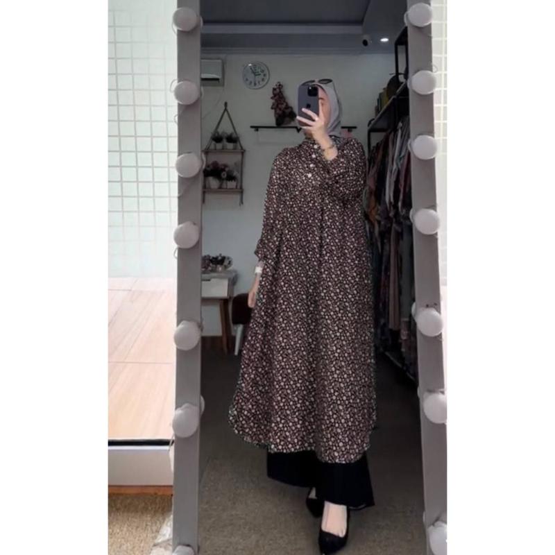 Product Introduction of Set Tunik Kulot Tania Rayon Diamon Busui Kancing Celana Panjang 18