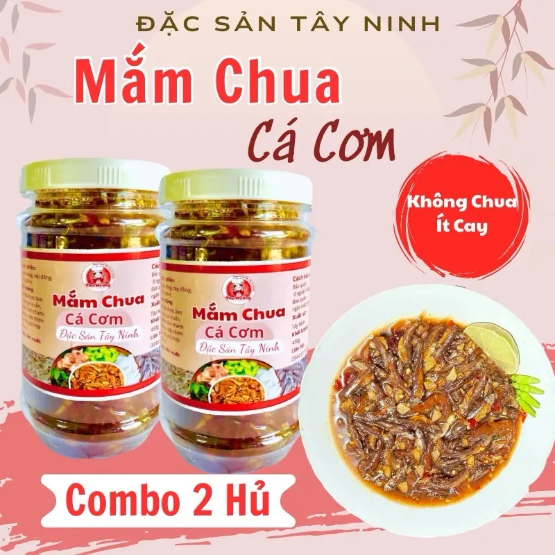 (Combo 2 Hủ) Mắm Chua Cá Cơm - Đặc Sản Tây Ninh (Cá Cơm Sông+ Tép Đồng) Gia Vị Hài Hòa, Đậm Đà. 550g