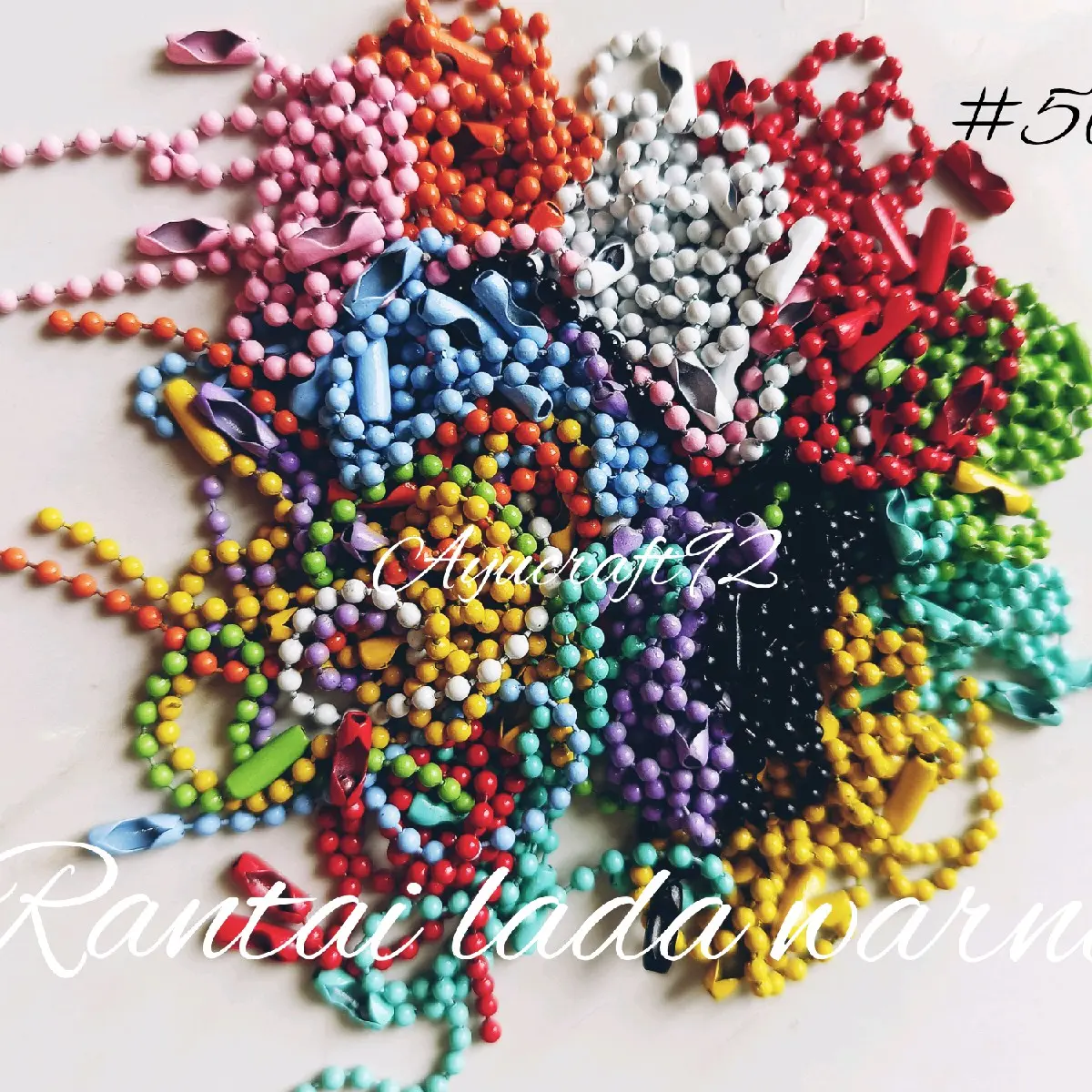 Rantai Lada bebas pilih warna isi 50pcs dan 100pcs uk 10cm-+
