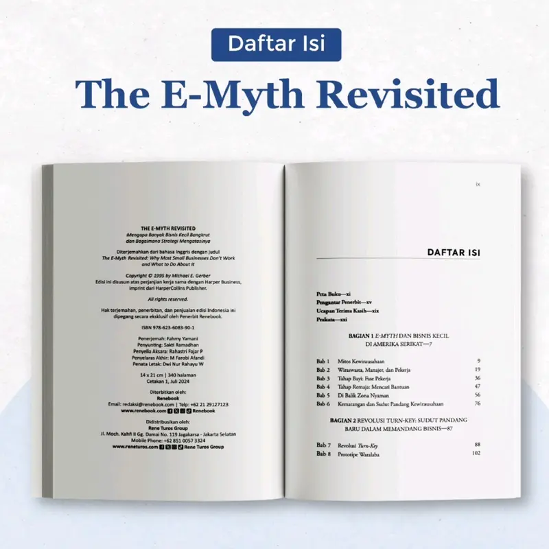 Original Buku The E Myth Revisited Versi Indonesia Mengapa Banyak Bisnis Kecil Bangkrut dan Bagaimana Strategi Mengatasinya by Michael Gerber 3