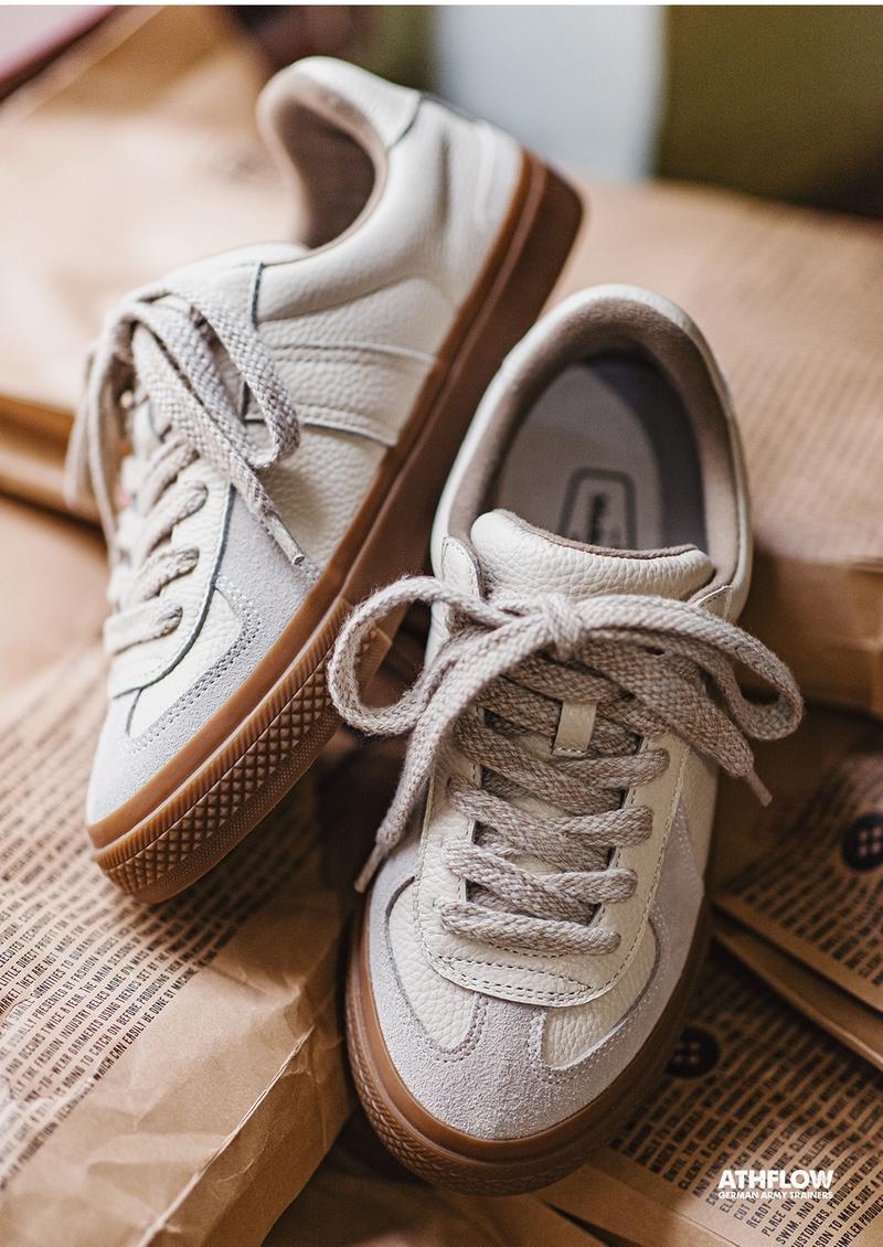 Product Introduction of Maden Men's Full Grain Leather Training Shoes Daily Breathable Low Top Sneakers Outdoor Casual Sports Shoes Retro German Trainer for Men 22