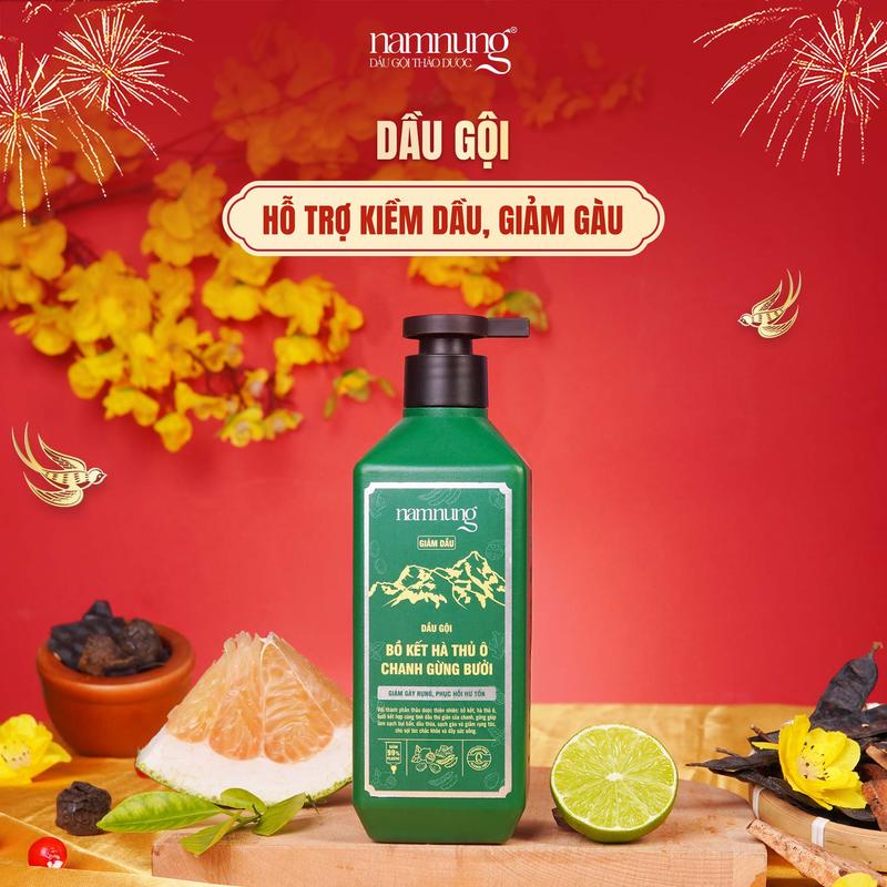 FLASH SALE Dầu gội thảo dược bồ kết hỗ trợ giảm rụng kiềm dầu tóc Chai 500ml Chăm sóc tóc Dưỡng tóc nữ - Giảm 39%