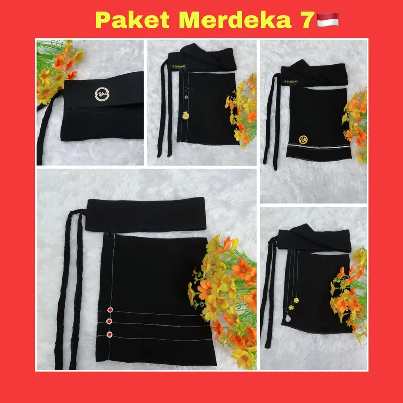 PAKET NIQOB MERDEKA  | Matt Sifon Silky Premium | Paket Hemat Niqab Cadar Bandana Wolfis Terbaru Niqob 2 Layer 6