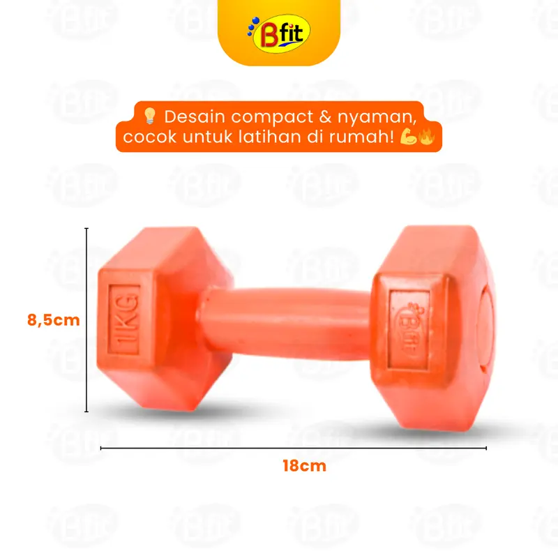 Bfit Cement Dumbbell 1kg - 1 Pcs 4