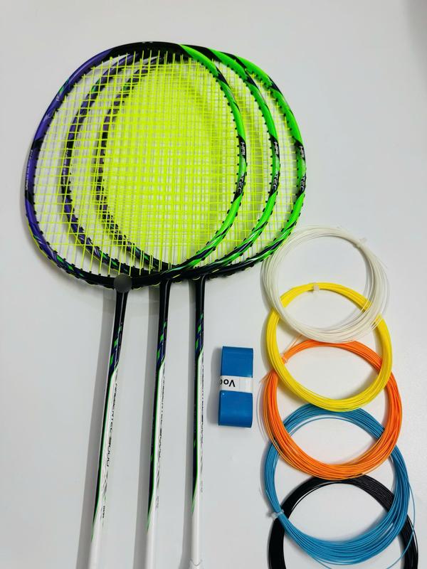 Vợt cầu lông Li Habete9000-nội địa căng cước sẵn Tặng kèm Cuốn cán+bao vợt+ cước căng sẵn mặt vợt sport Cán Vợt Cacbon vợt căng