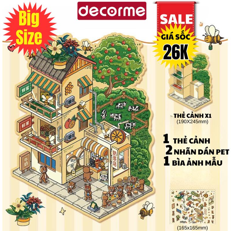 (Size Lớn) Sticker 3D Big Size DecorMe Hình Dán Cảnh Quan sắp xếp trang trí cảnh quan, nhà cửa, siêu thị.... nhiều mẫu, đồ chơi giải trí, giảm stress