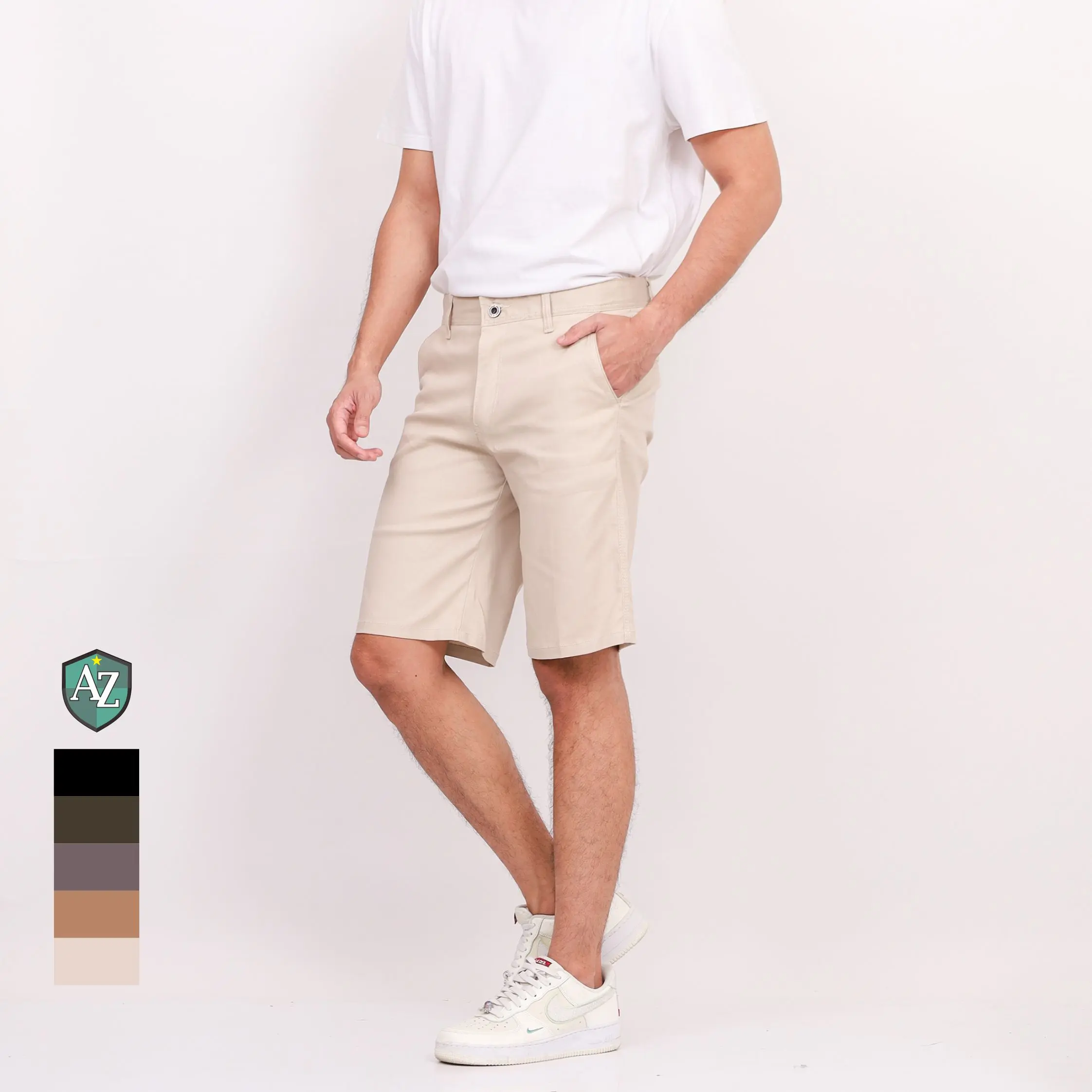 Arzanka Celana Pendek Pria Cowok Chino Chinos Casual Distro Bahan Stretch Combed Premium