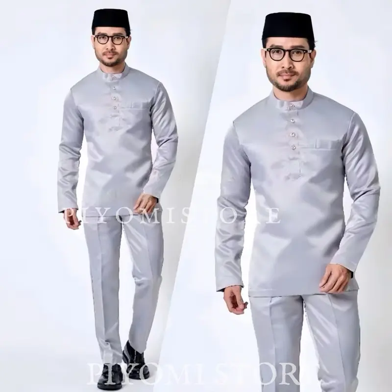 ￼Set baju celana melayu cekak musang teluk belanga pria Premium 5