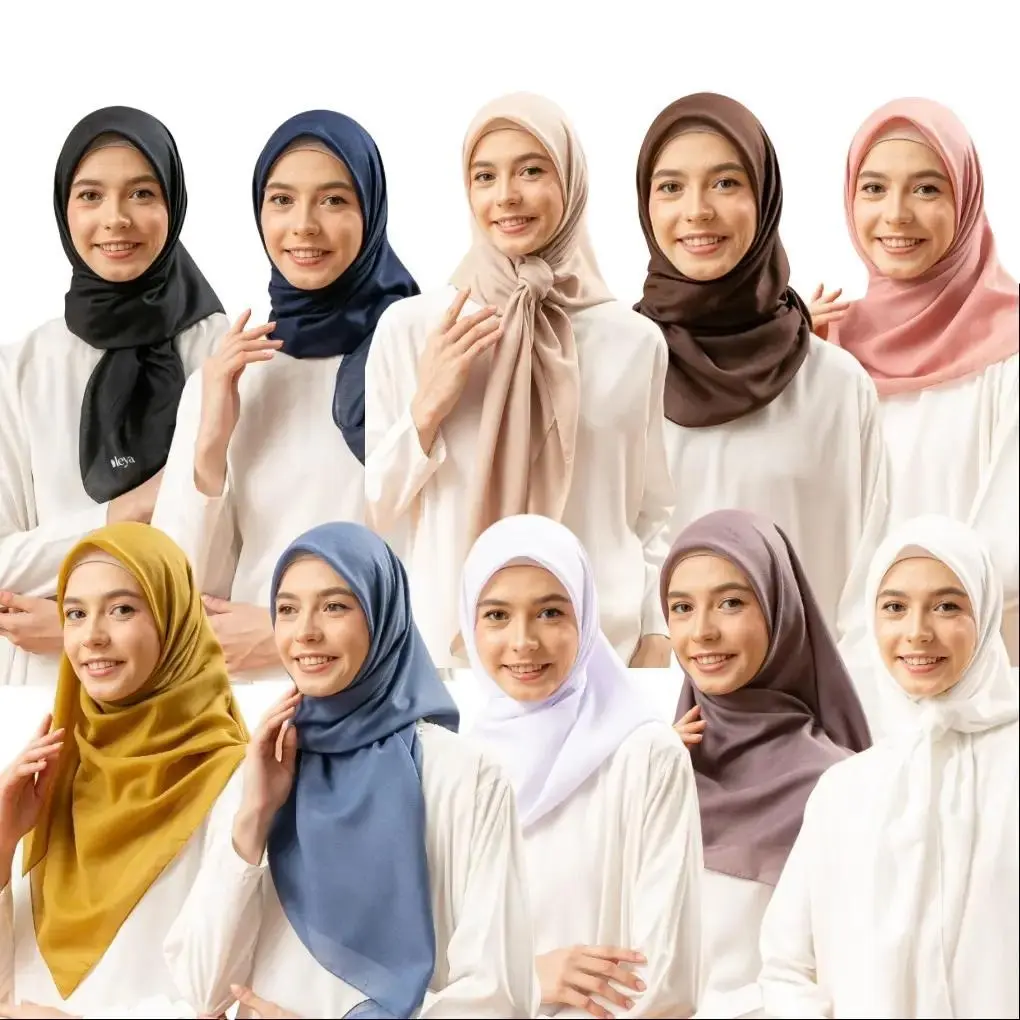 LEYA - [Grade B] Hijab Polos Segi empat Voal Premium
