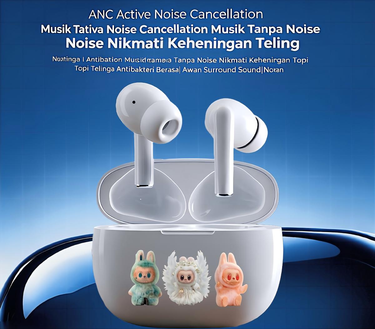 xctopestlububuTerjemahan AI TWSWirelessBluetooth EarphonesHandsfree Headset SmartPlaying Smart Touch Control True Wireless Earphones IPX5 Headset Bluetooth In-Ear StereoBaterai tahan lama cocok untuk ponsel yang kompatibel dengan olahraga