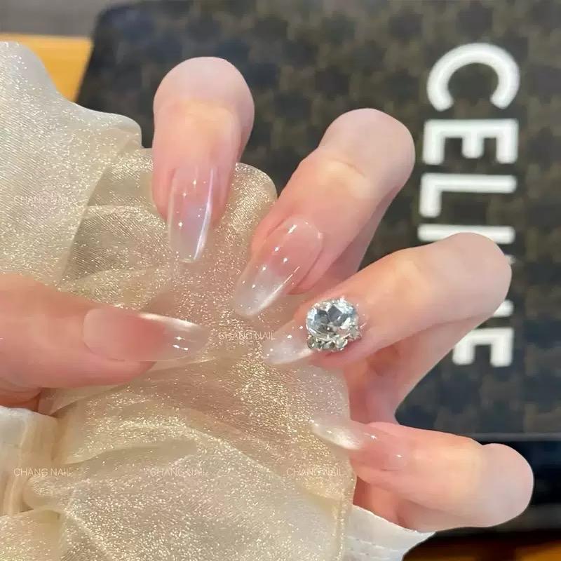 Mã A-209 Bộ 30 xinh móng màu thạch gắn đá mã Tay A-209 form hạt gạo