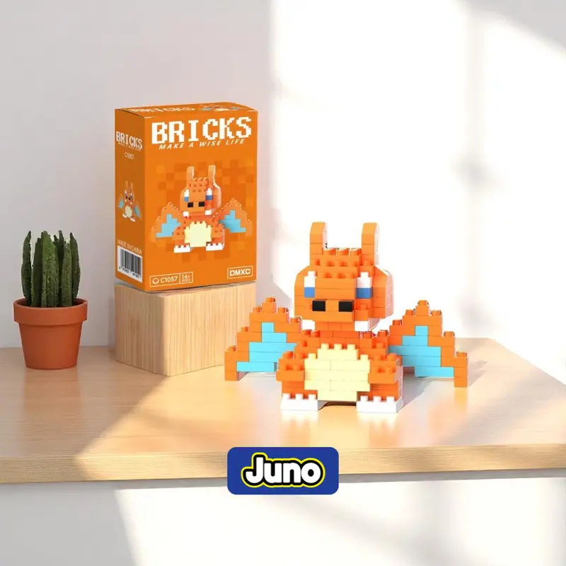 JUNO Mainan Nano Bricks Karakter Kartun Anime -  Mainan Balok Bricks Susun DIY model Robot 3D Puzzle 6