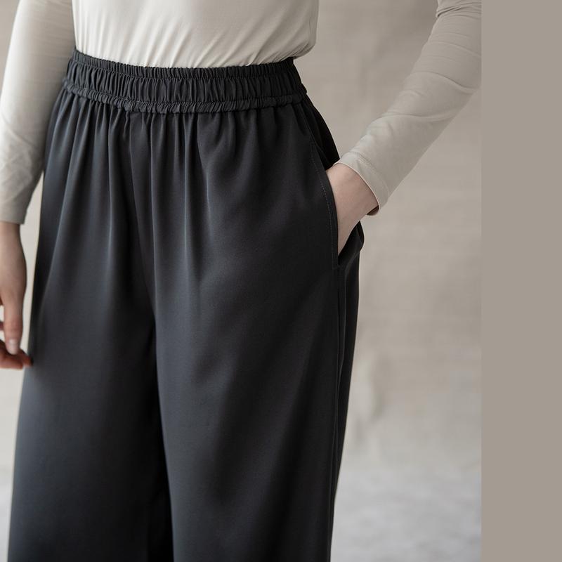 Astaka Aska Label - Celana panjang kulot wanita pinggang full karet 7