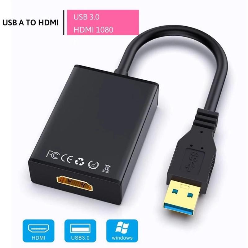 Cáp Chuyển Đổi USB to VGA USB to HDMI 3.0 dùng cho laptop máy tính