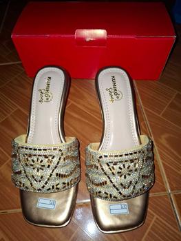 Product Review of GV 52 - Sandal heels wanita elegan hak lancip 5 cm model kokop variasi permata - MERLIN from L**M 1
