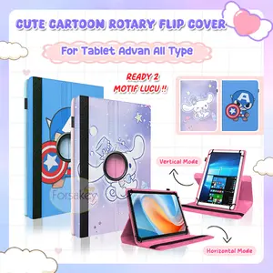 Case Untuk Tablet Advan Sketsa 1 2 3 / VX Neo Lite / A10 10 10.1 10.4 Inch Inci Tab Cartoon 360 Rotary Flip Casing Book Cover Sarung Kesing Flipcase Flipcover Bookcover Anak Kid Kids Model Motif Gambar Karakter Kartun Lucu Universal Mini Pad1 FRS