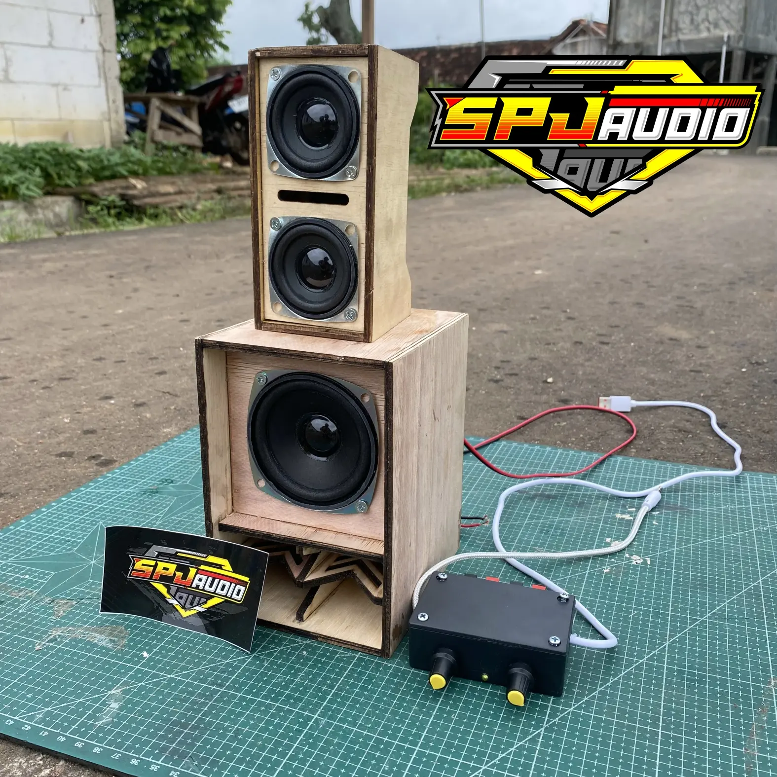 Paket Sound Miniatur Fullset Box CBS 3 Inch dan Line Array 2 Inch Plus Speaker Lengkap Amplifier Siap Bunyi SPJ AUDIO