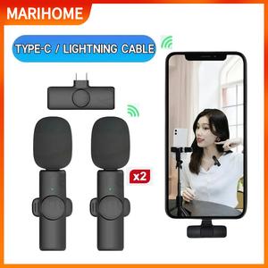 K9 Wireless Lavalier Microphone for Phone Vlogging Cellphone Portable Noise Cancelling Mini Mic Microphone for Video Recoding Interview Audio