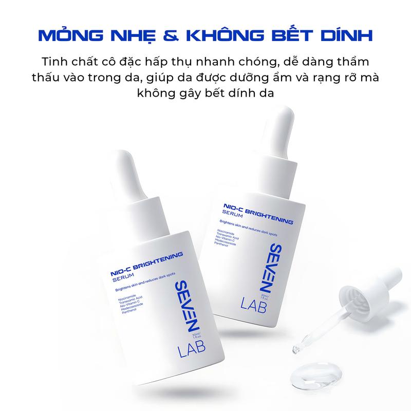 Serum dưỡng trắng da mặt nam giới Nio-C SEVENLAB dưỡng sáng, mờ thâm vượt trội 30ml 5