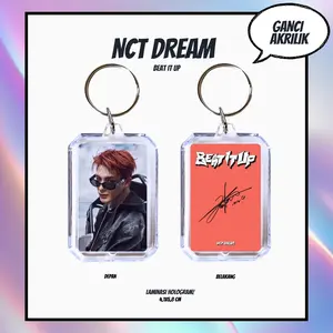 HOLOGRAM GANCI AKRILIK NCT DREAM BEAT IT UP KEYCHAIN GANTUNGAN KUNCI ACRYLIC KPOP UNOFFICIAL JENO