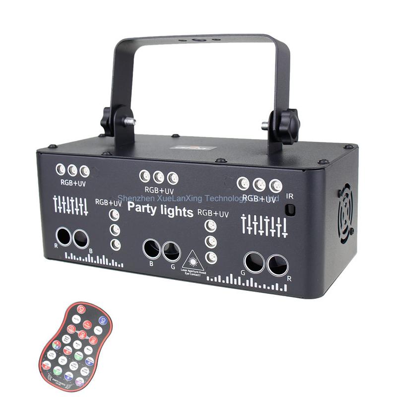 Product Introduction of 21 Lens DJ Disco Beam Patterns Stage Laser Light Projector RGB UV LED Strobe Party Holiday Dance Wedding Lamp H3 41