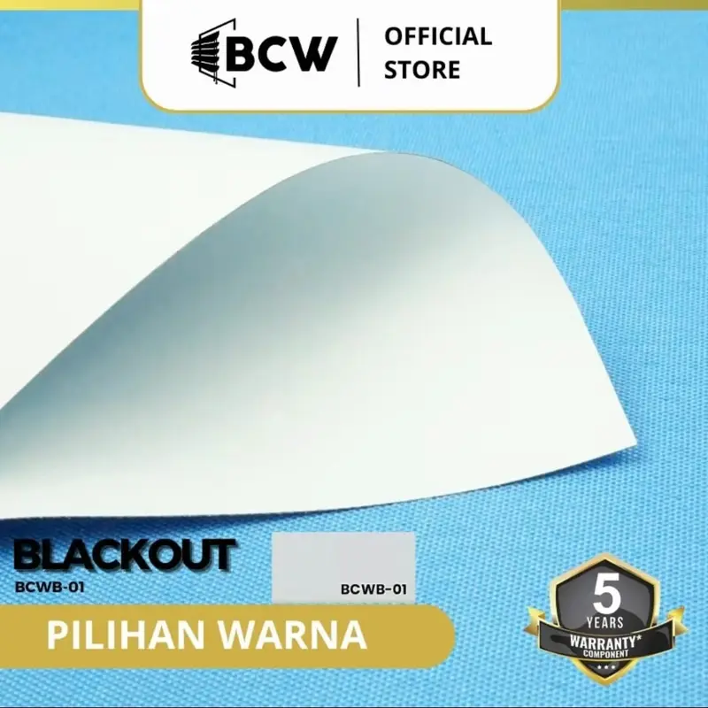 Roller Blind Blackout Chain 38 BCW, Garansi 5 Tahun 6