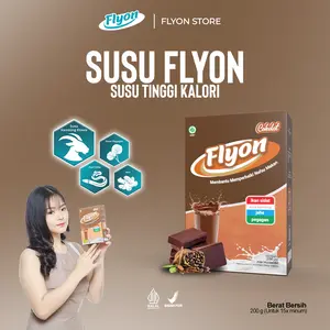 Susu Flyon Rasa Coklat Penambah Nafsu Makan Tinggi Kalori & Protein 200gr