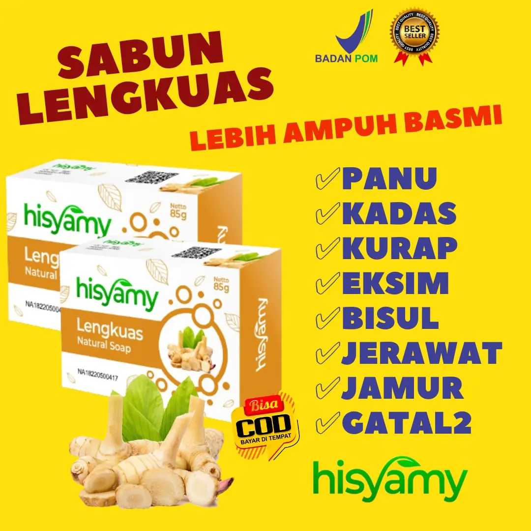 BPOM Sabun Herbal Lengkuas Anti Panu Jamur Anti Jamur Panu Kadas Kurap Gatal GROSIR untuk Wajah & Badan  paling 80gr Best Seller Memutihkan Mencerahkan Selangkahan