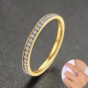 Cincin Titanium Permata Gold Model Terbaru Rings Kawin Tahu Nikah Couple Aksesori Elegan Material Berkualitas Tinggi Desain Menawan Cocok Untuk Berbagai Acara