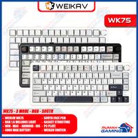 Gambar WEIKAV WK75 - WK75 - 75% - 3 MODE - Gasket - South Face RGB - Mechanical Keyboard - BLACK dari Rumah-Gamings Kota Administrasi Jakarta Barat 1 Tokopedia